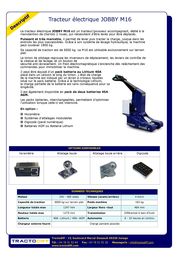 Jobby M16 - Tracteur pousseur électrique 