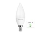 Pack de  5 - Ampoule E14 LED 8W 220V C37 180° - Blanc Froid 6000K - 8000K