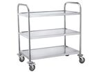 Chariot à plateaux Inox - 3 plateaux - Capacité 150 kg - Robuste et Durable