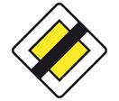 Panneaux routier "Fin de route prioritaire" AB7