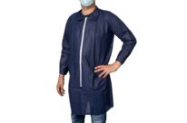 Blouse non tissée col zip élastique poignet | Cristal Hygiène