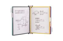 Djois Made By Tarifold - Support Mural Pivotant A4 - 5 Pochettes Acier Assorties - Lean Management