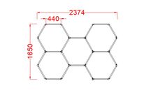 Kit 5 éclairages LED Hexagonal 156W - 110lm/W - Blanc Chaud 2300K - 3500K