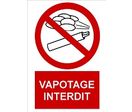 SIGNAUX D'INTERDICTION - Signal VAPOTAGE INTERDIT
