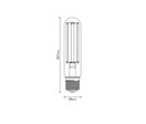 Pack de 6 - Ampoule LED E27 18W à Filament T46 - Blanc Chaud 2300K - 3500K