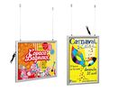 Cadre Clic-Clac LED Lumineux Double Face A4 Suspendu