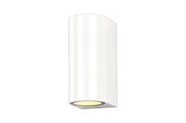 Applique Murale Blanche LED IP44 double faisceau GU10