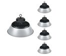 Pack de 5 - Cloche LED Industrielle 150W 90° ARGENT - Blanc Neutre 4000K - 5500K