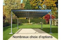 ABRI VOITURE SIMPLE PENTE 4,00 x 5,36 M