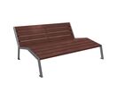 Chaise longue plastique recyclé et acier Silaos®