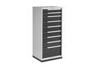 Armoire métallique 9 tiroirs Novalp S gris ral 7035+7016
