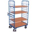 Chariot à 4 étagères mailles avec frein