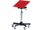 Global Professional Seating - Desserte mobile 1401 Mini - Plateau inclinable 40° - Charge 100kg - Hauteur réglable 61-86cm - Acier