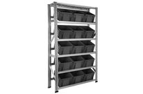 Rayonnage picking avec 15 caisses 400x300 20 litres