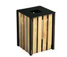 Poubelle en bois pour espaces verts