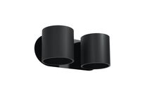 Applique Murale Cylindre 2 Spots de Lumière pour Ampoule G9 - Noir