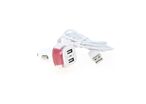 Chargeur Allume-Cigare 2 ports USB 2.4A + câble - Micro USB