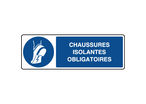 Panneau horizontal chaussures isolantes obligatoires