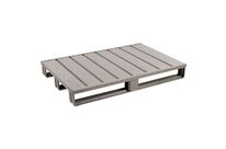 Manutan Expert - Palette Métallique 800x1200mm 3 Semelles - Acier Laqué Gris Clair - Charge 4000kg Statique - 10 Ans Garantie