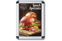 Manutan Expert - Cadre Clic-Clac Aluminium A4 Coin Rond - 24.1x32.8cm - Lean Management