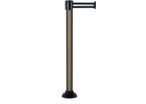 Poteau Alu Bronze à sangle Noir/Argent 4m x 50mm sur socle fixe - 2052108