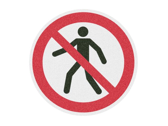 Signalisation au sol antidérapante Interdit aux piétons