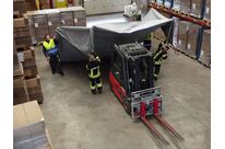 Couverture anti feu 6m x 8m pour chariot élévateur - spécial batteries lithium