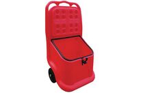 Jonesco - Bac à sel/sable mobile 75L Rouge - Avec joint et grenouillère - PE résistant - Idéal toutes saisons