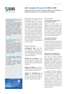 Brochure SAS Analytics Pro for Midsize Business - SAS France