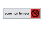 Plaquette de porte Zone non fumeur - Plexiglas couleur 170x45mm - 4033778