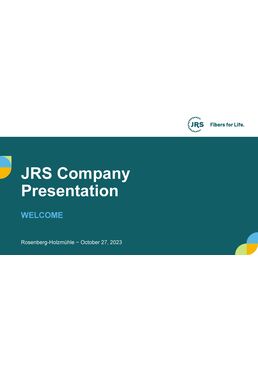 Présentation générale Groupe JRS RETTENMAIER