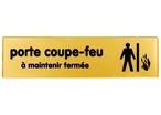 Plaquette Porte coupe-feu a maintenir fermée - Plexiglas or 170x45mm - 4491707