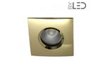 Spot LED encastrable à collerette carrée chanfrein SPLIT - Or brillant
