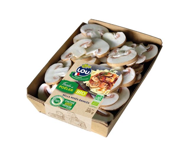 Barquette en carton ondulé pour champignon
