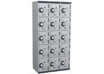 Acial - Vestiaire Monobloc 15 Cases Gris Clair - 1800x900x500mm - Fermeture à Code - Acier Éco-responsable