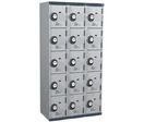 Acial - Vestiaire Monobloc 15 Cases Gris Clair - 1800x900x500mm - Fermeture à Code - Acier Éco-responsable