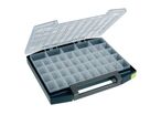Raaco - Mallette Boxxser 55 - 45 compartiments - Bleu/Transparent - Rangement Organisé - 10kg Max