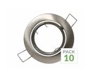 Pack de  10 - Support Spot Encastrable GU10 LED Orientable Rond - Inox