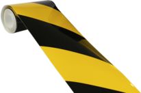 Film rétroréfléchissant 3m x 100mm hachuré diagonale Jaune/Noir - 3340013