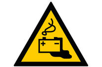 Panneau Attention batterie danger - Rigide Triangle 300mm - 4200743