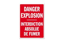 Panneau danger explosion - interdiction absolue de fumer