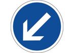 Panneau contournement obligatoire par la gauche - B21a2