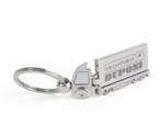Porte-clés camion métal chrome 