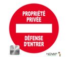Panneau Aluminium Sens interdit - Propriété privée - Défense d'entrer - Novap