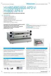 Catalogue SOUDEUSE SACHETS SOUS VIDE