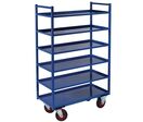 Chariot 6 Plateaux Larg=450mm F=400kg Avec Re Bord Bleu