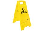 Manutan Expert - Chevalet de Signalisation Sol Glissant Jaune - Hauteur 600mm - Polypropylène - Intérieur/Extérieur