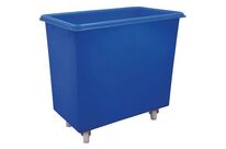 Bac mobile charges lourdes - Polyéthylène 200L - Charge 150kg - Usage alimentaire - Bleu