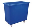 Bac mobile charges lourdes - Polyéthylène 200L - Charge 150kg - Usage alimentaire - Bleu