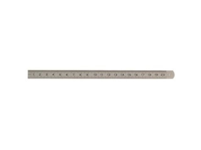 Réglet en inox 2 faces 20 cm